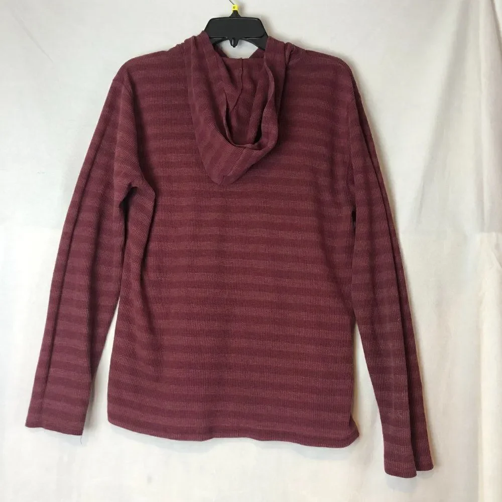 Banana Republic Men's Waffle Knit hooded Long Sleeve shirt Size L